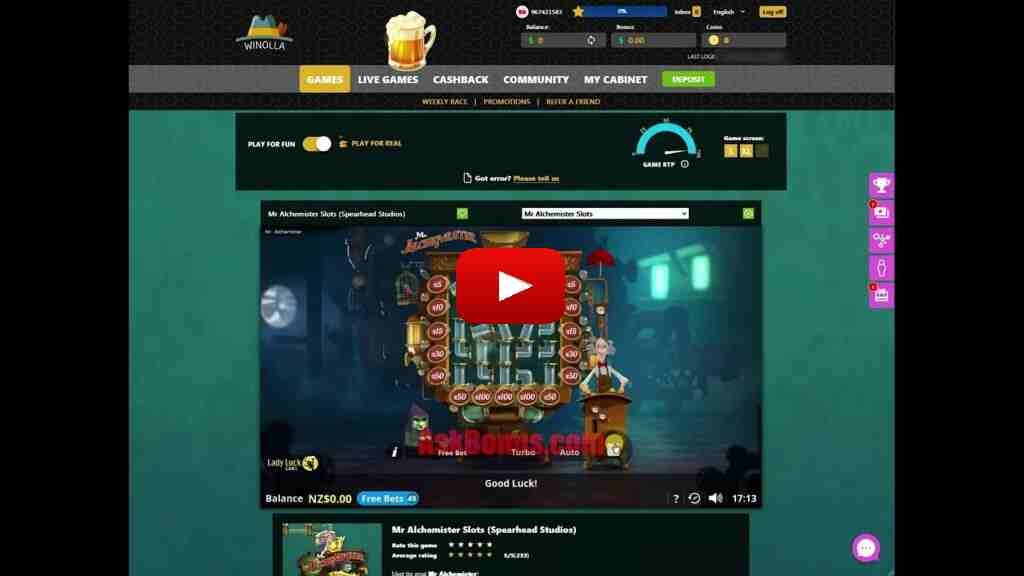 Winolla Casino No Deposit Bonus 50 Free Spins