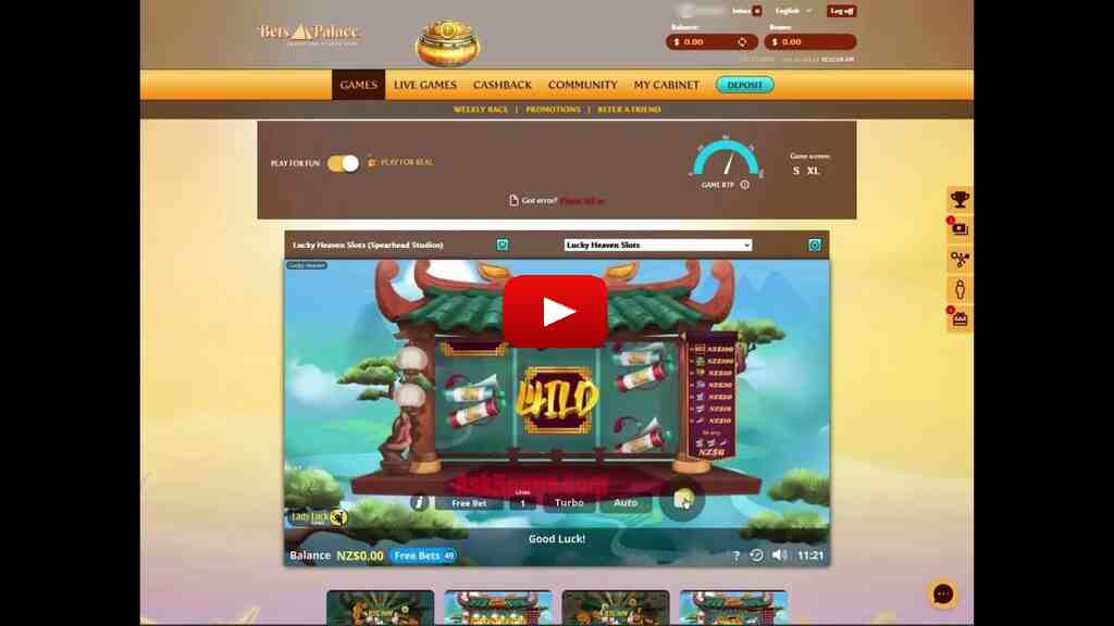 BetsPalace No Deposit Bonus 50 Free Spins