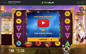 BetUnlim Casino No Deposit Bonus 50 Free Spins