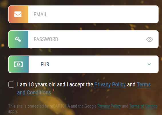Spinia Casino Login page