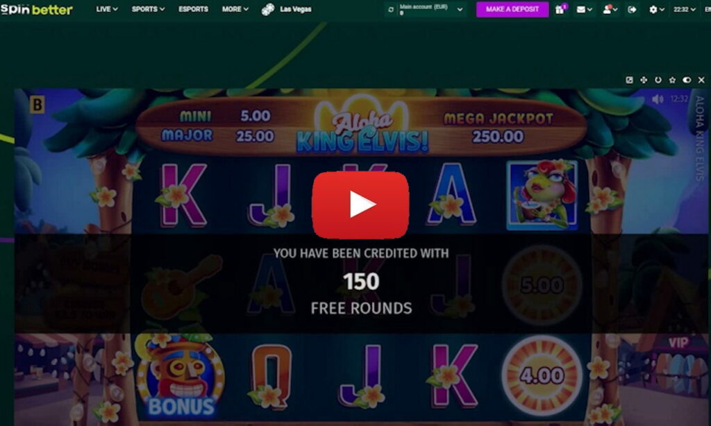 SpinBetter Casino No Deposit Bonus 150 Free Spins