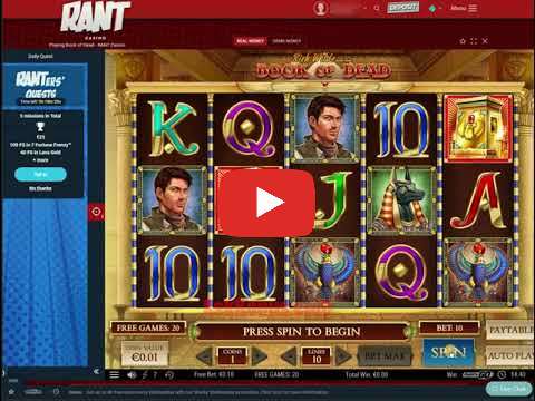 Rant Casino No Deposit Bonus 20 Free Spins