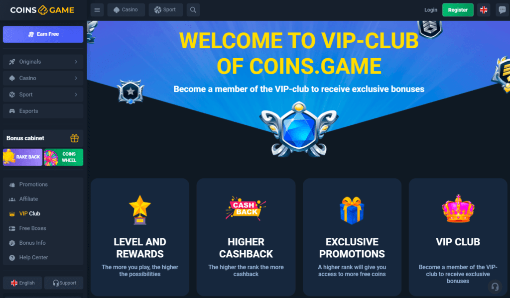 Coins Game casino for High Rollers