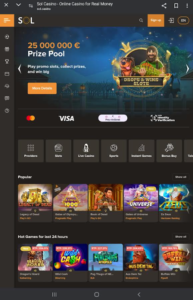 Sol Casino for mobile devices