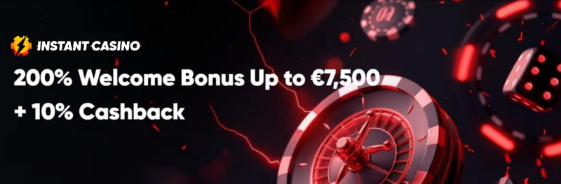 Welcome Bonus Instant of 200% up to €/$7500