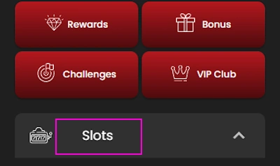 slots section to find eligible game
