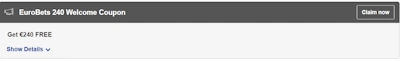 EuroBets Casino no deposit free money bonus activation