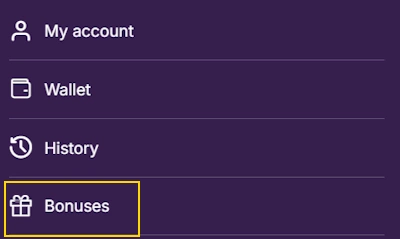 Casino profile and bonuses section