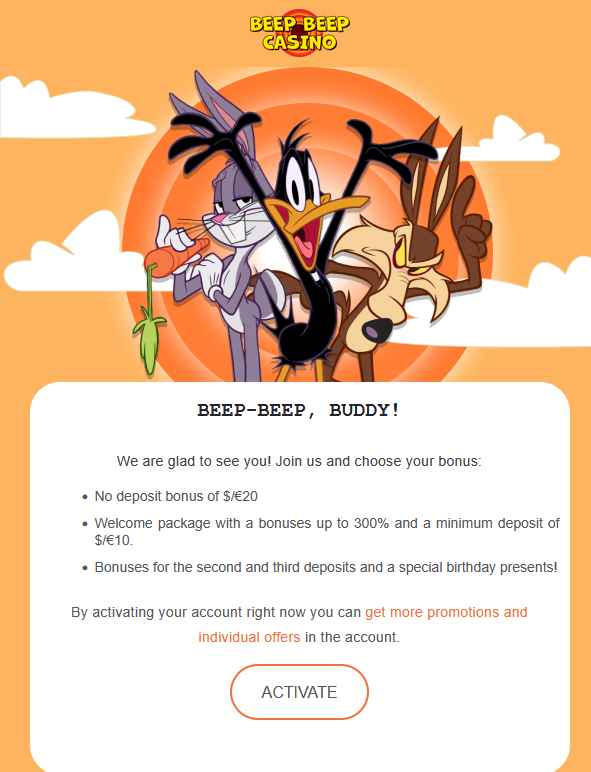 Beep Beep email verification