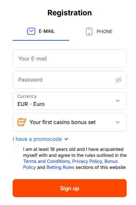 Vulkan Spiele registration