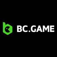 BC.Game Casino logo with a green "b" icon resembling a Pac-Man figure, displayed on a black background.