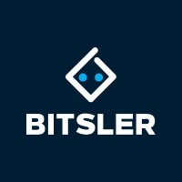 Bitsler Casino Logo with a minimalist blue and white design.