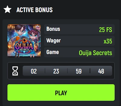 SpinGreen Casino no deposit free spins offer
