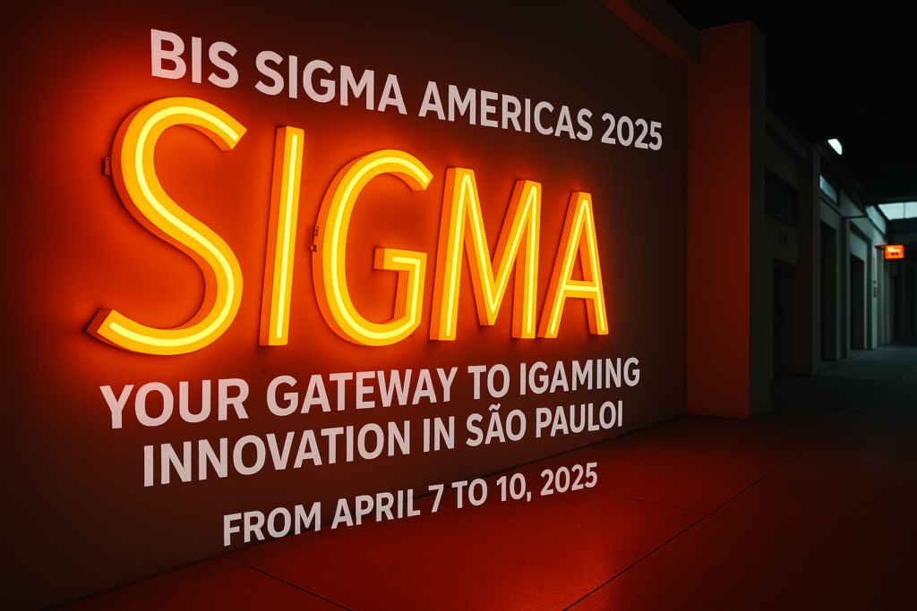 BiS SiGMA Americas 2025 neon sign at entrance in São Paulo