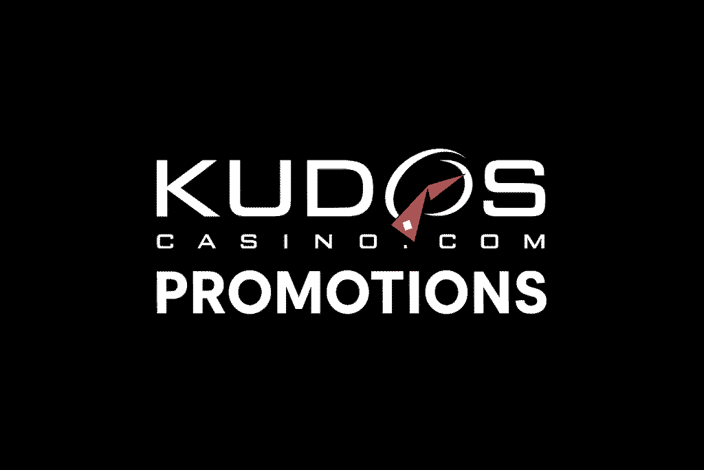 Kudos Casino promotions logo on a dark background