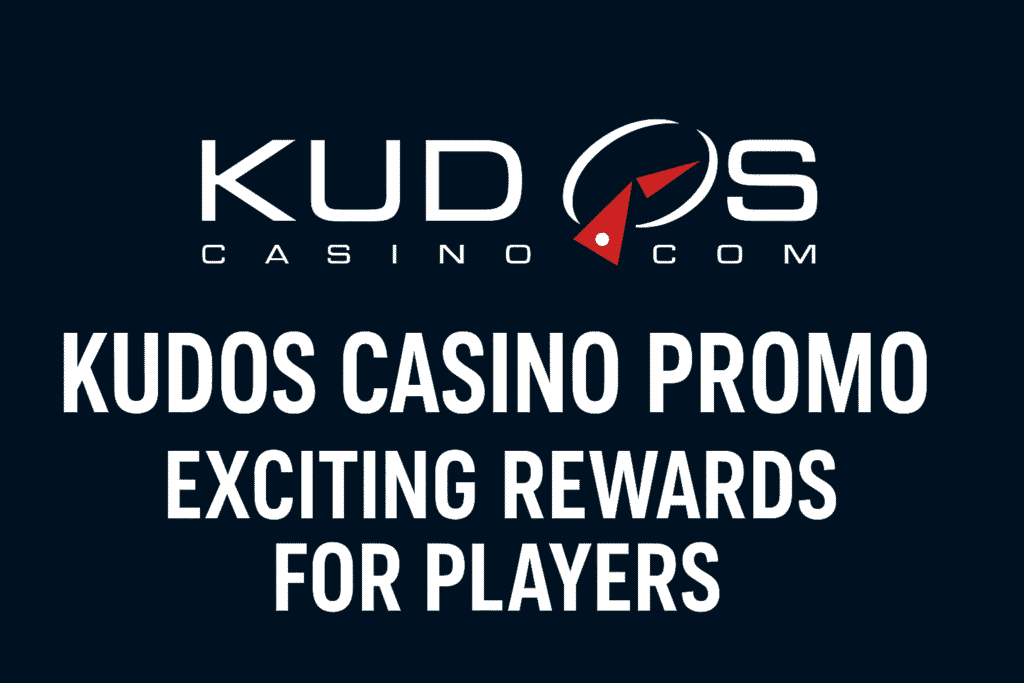 Kudos Casino promo banner with bonus message
