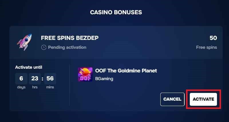 Gizbo Casino Einzahlungsprozess