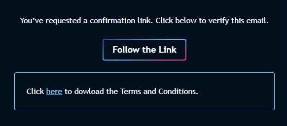 Gizbo email verification