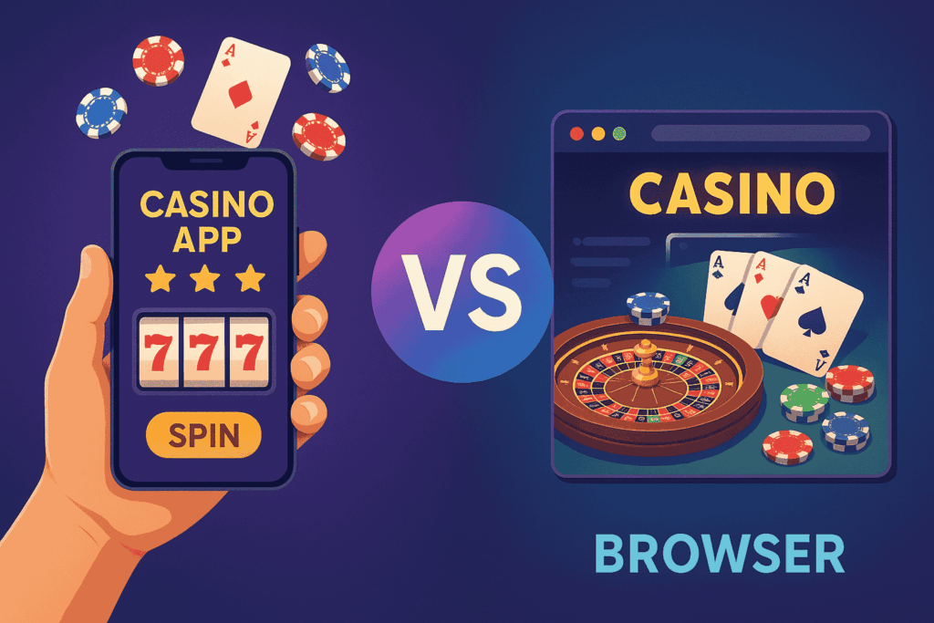Casino app versus browser gameplay comparison