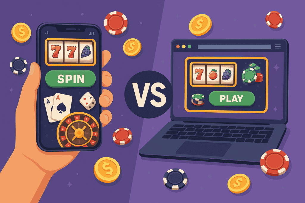 Mobile casino app vs browser-based gambling