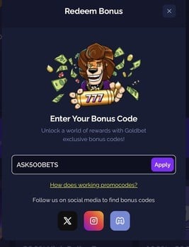 Goldbet login