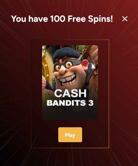 Grande Vegas Casino 100 Free Spins bonus