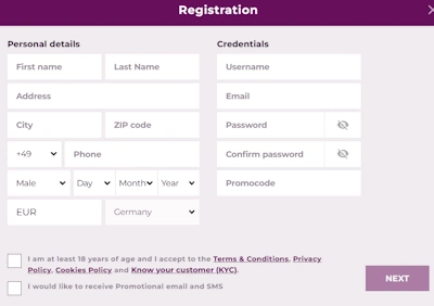 Magical Spin Casino registration