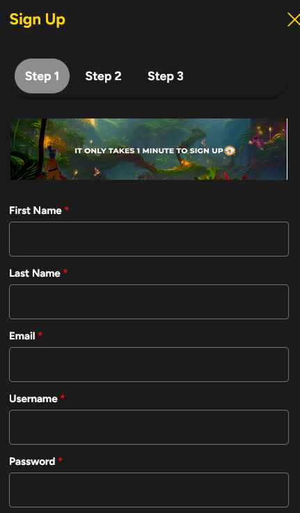 Slotastic Casino login page