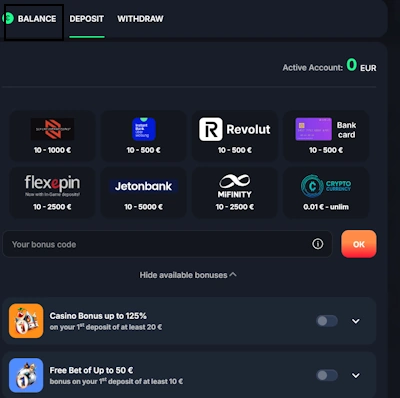 Beef Casino promo code