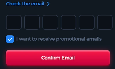 BetFury email verification step
