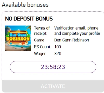 Bonanza Game Casino no deposit bonus offer