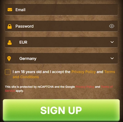 CasinoChan no deposit bonus sign up form