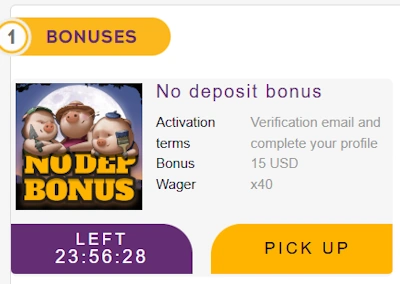 no deposit bonus activation