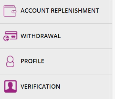 casino profile section