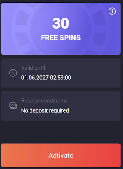 free spins activation