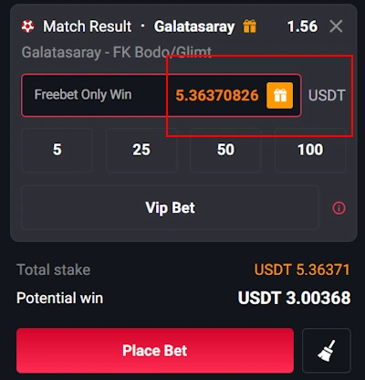 free bet offer activation