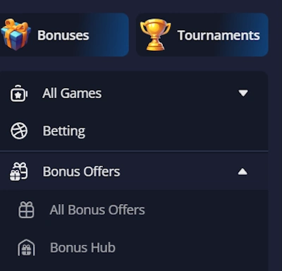 casino rewards section