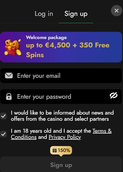 Oscar Spin Casino sign up
