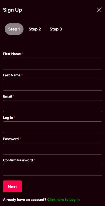 Red Cherry Casino Login Page