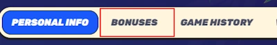 casino bonuses section