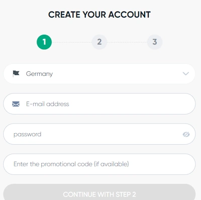 Ivibet Casino registration form