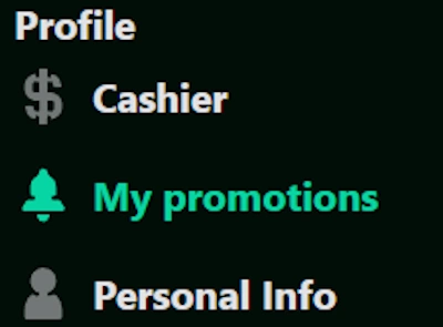 cashier and promotions section