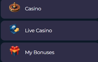 casino bonuses section