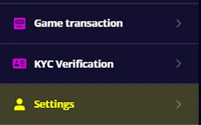 settings section and profile updating