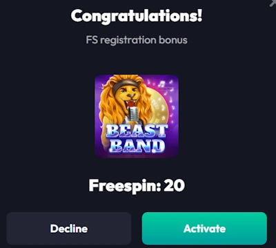 SpinFever Casino no deposit bonus activation