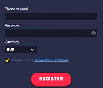 Vavada registreerimisvorm