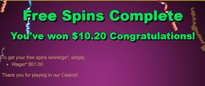 Captain Jack Casino winnings after free rounds