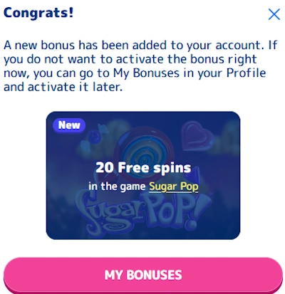 free rounds location in my bonuses section