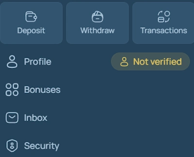 casino profile section