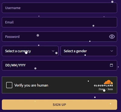 Haz Casino registration form